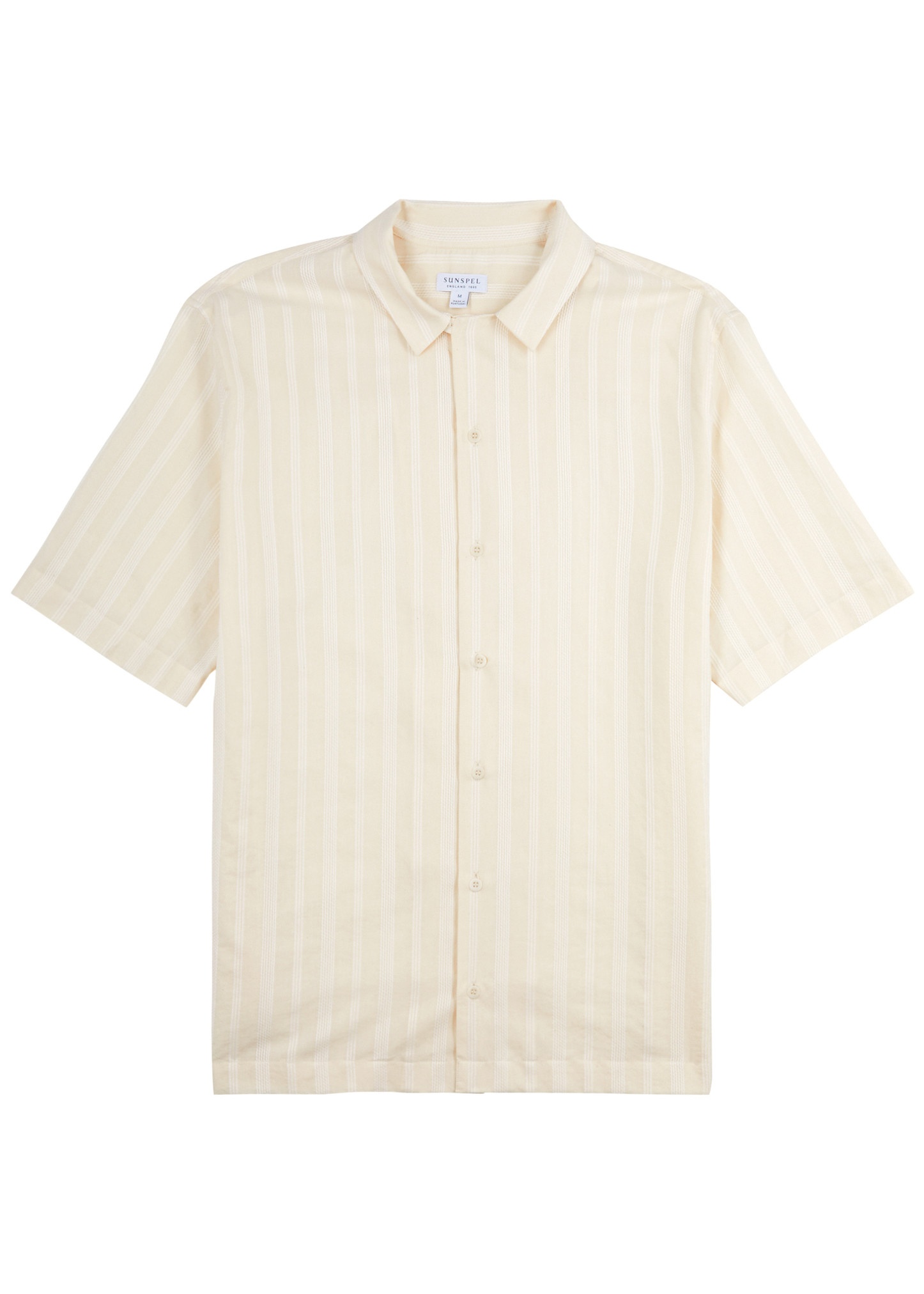 Striped embroidered cotton shirt - 1