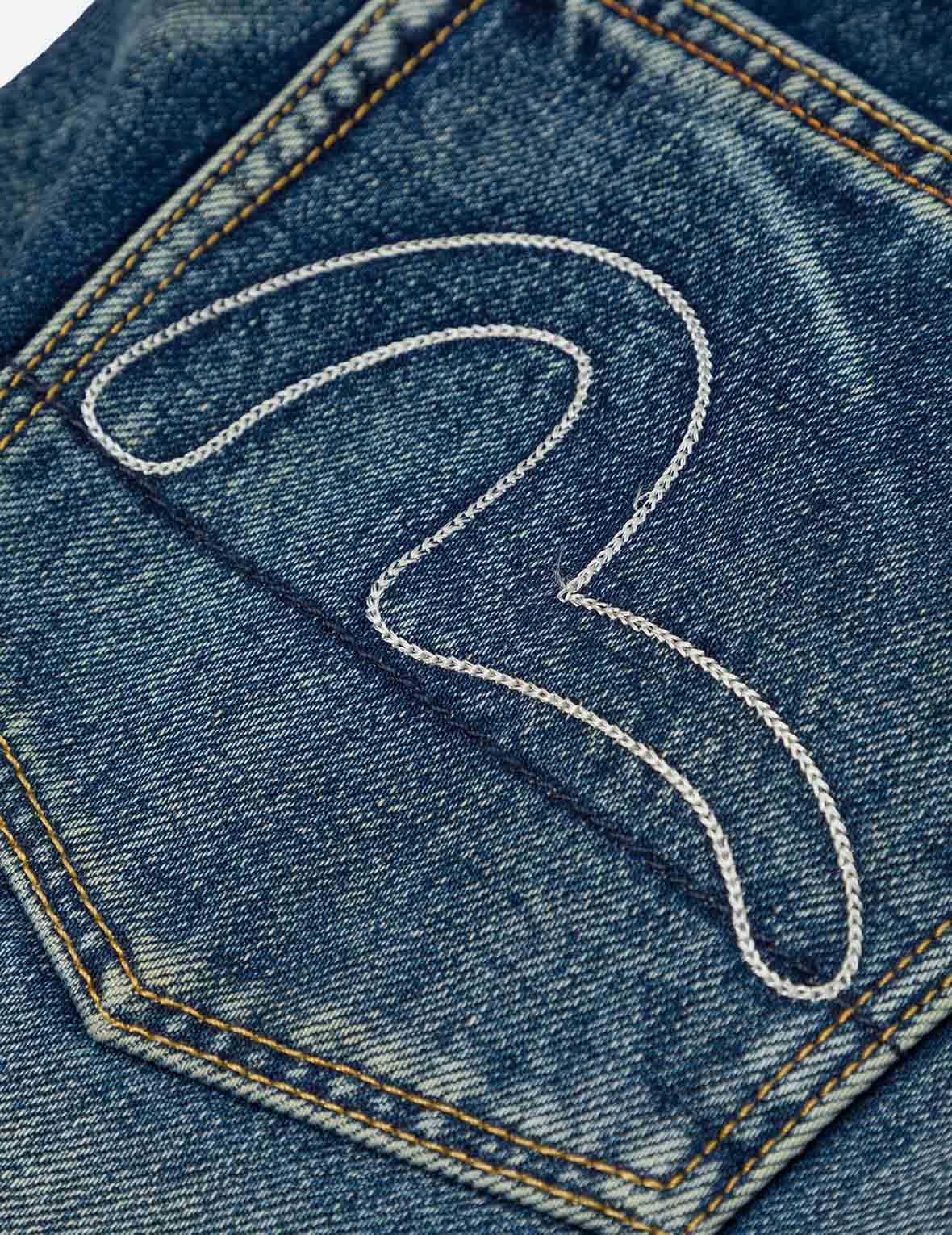 Seagull Embroidery and "EVISU SINCE 1991" Print Patch Carrot Fit Jeans #2017 - 5