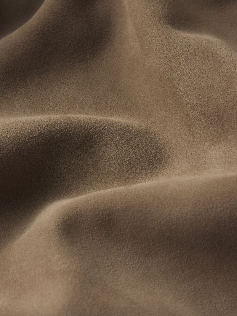 Suede Chore Coat in Dark Beige 3