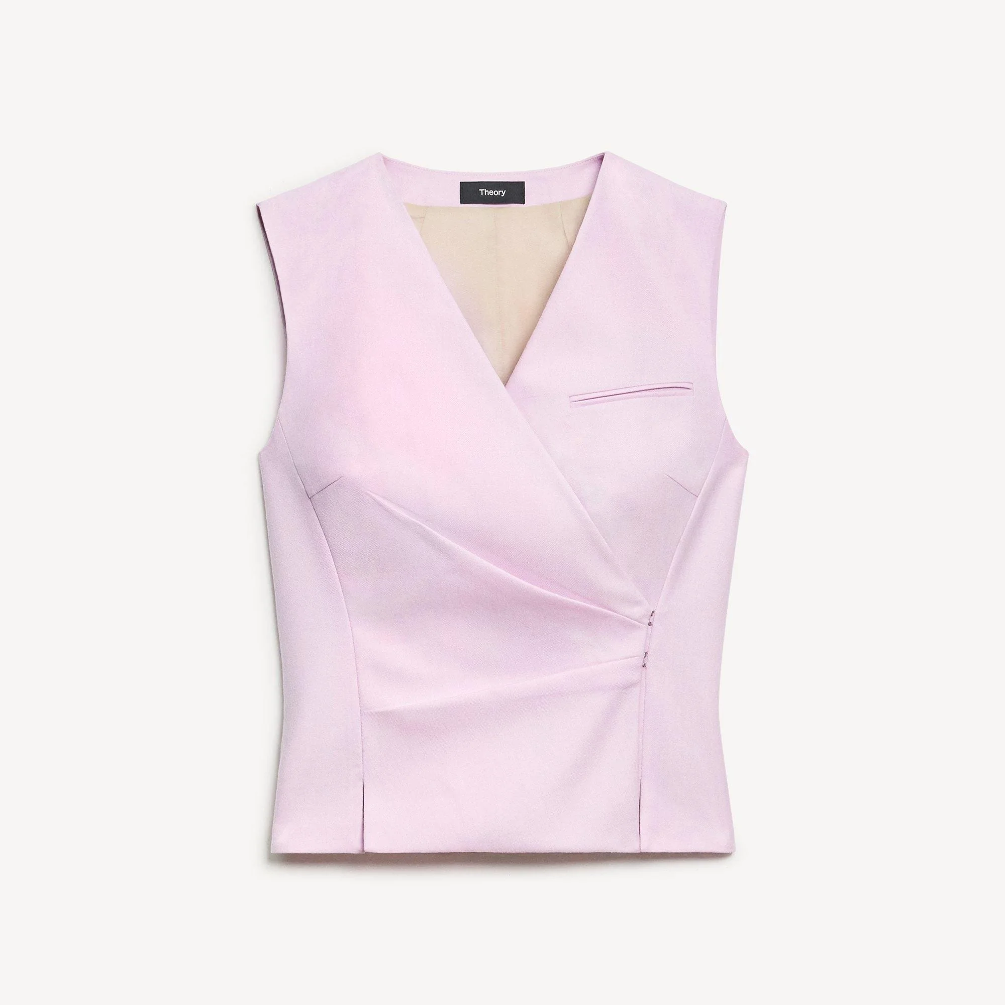 Wrap Vest in Sleek Flannel - 1