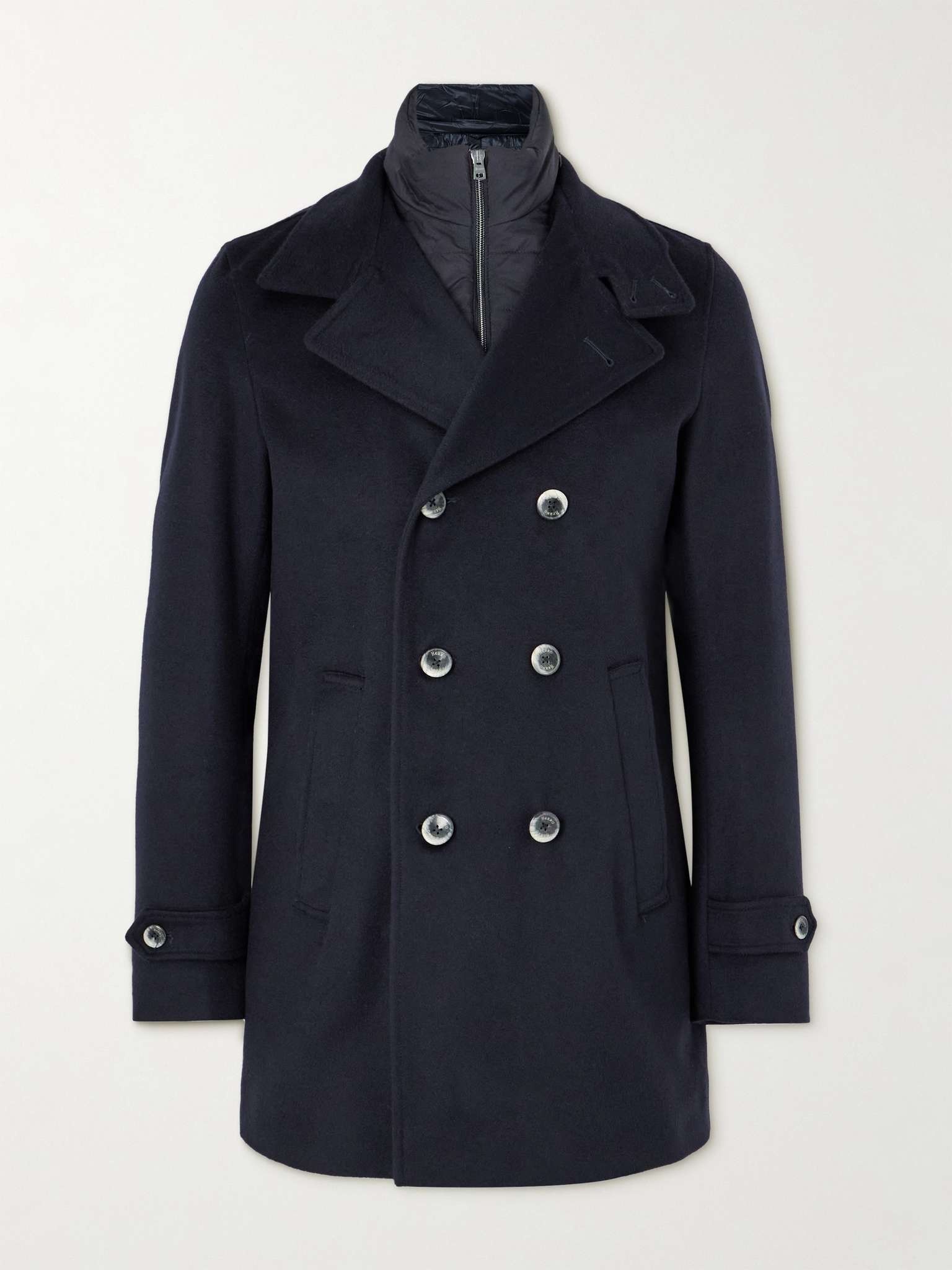 Brushed Wool and Cashmere-Blend Peacoat - 1
