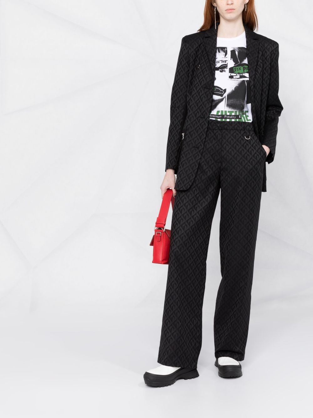 moon-print tailored trousers - 2