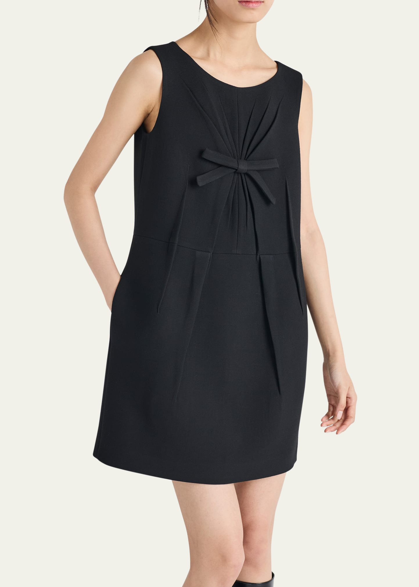 Natté Bow Sleeveless Mini Dress - 4