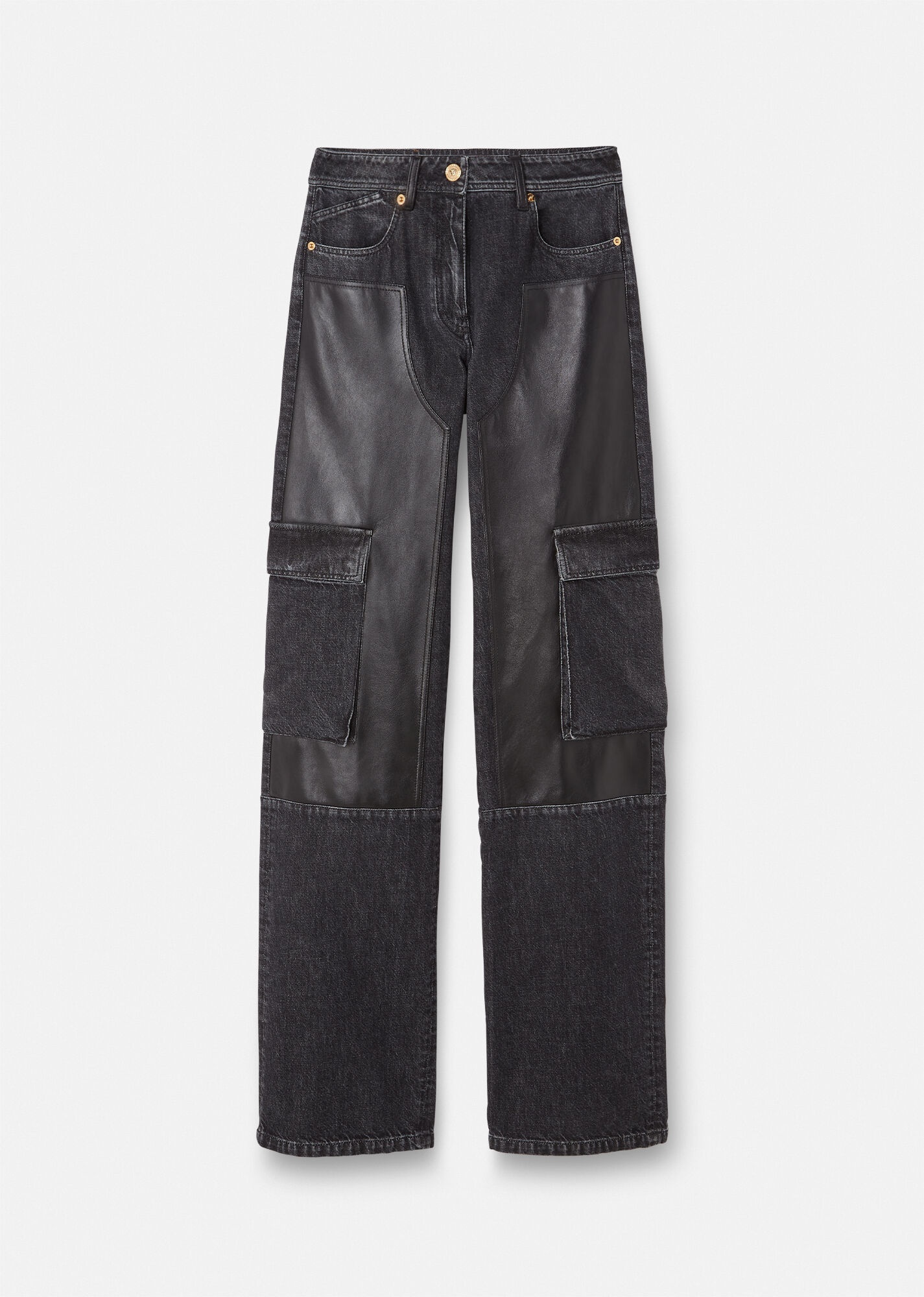 Panelled Cargo Jeans - 1