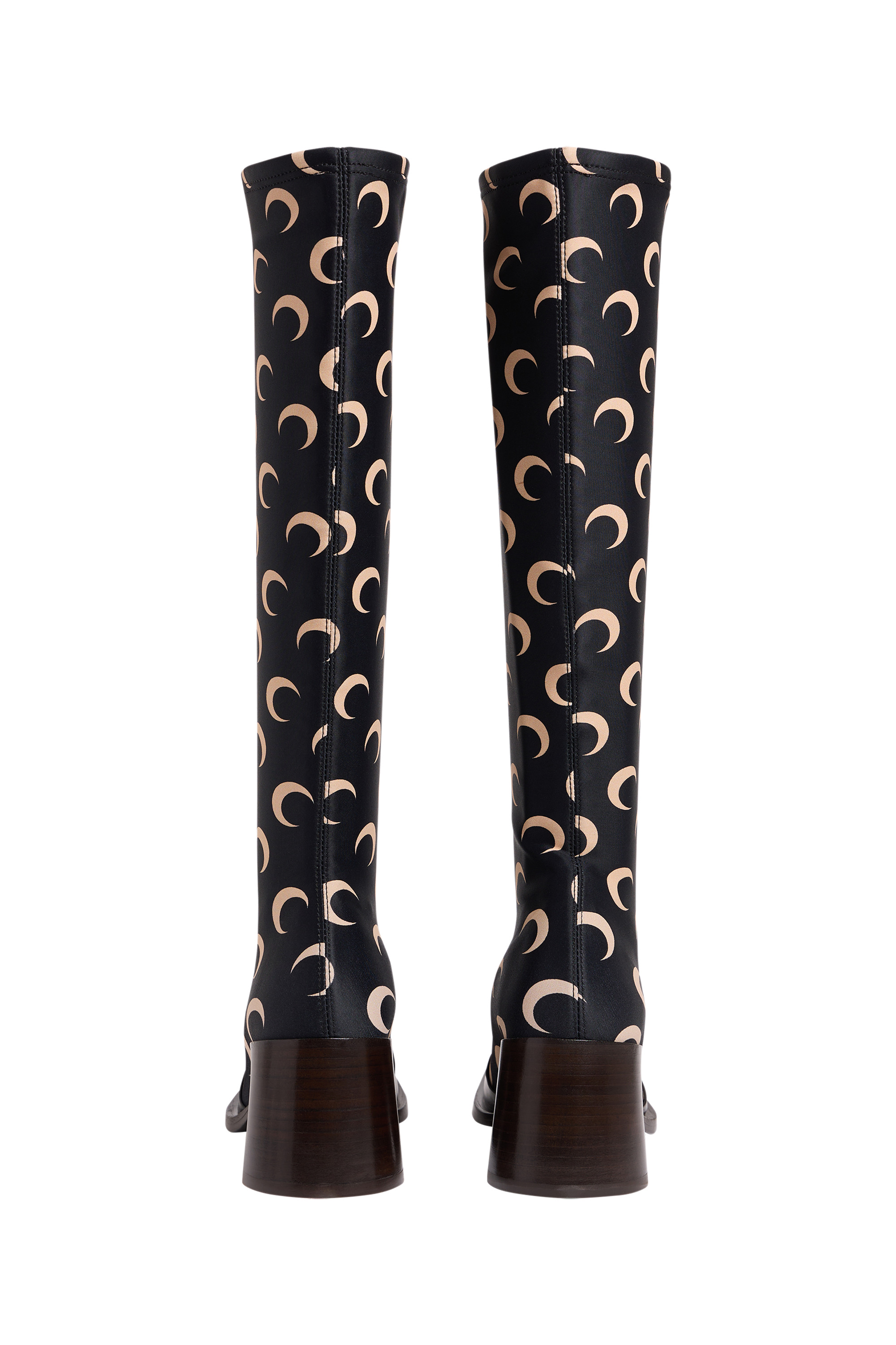 Regenerated All Over Moon Jersey Knee-High Boots - 3