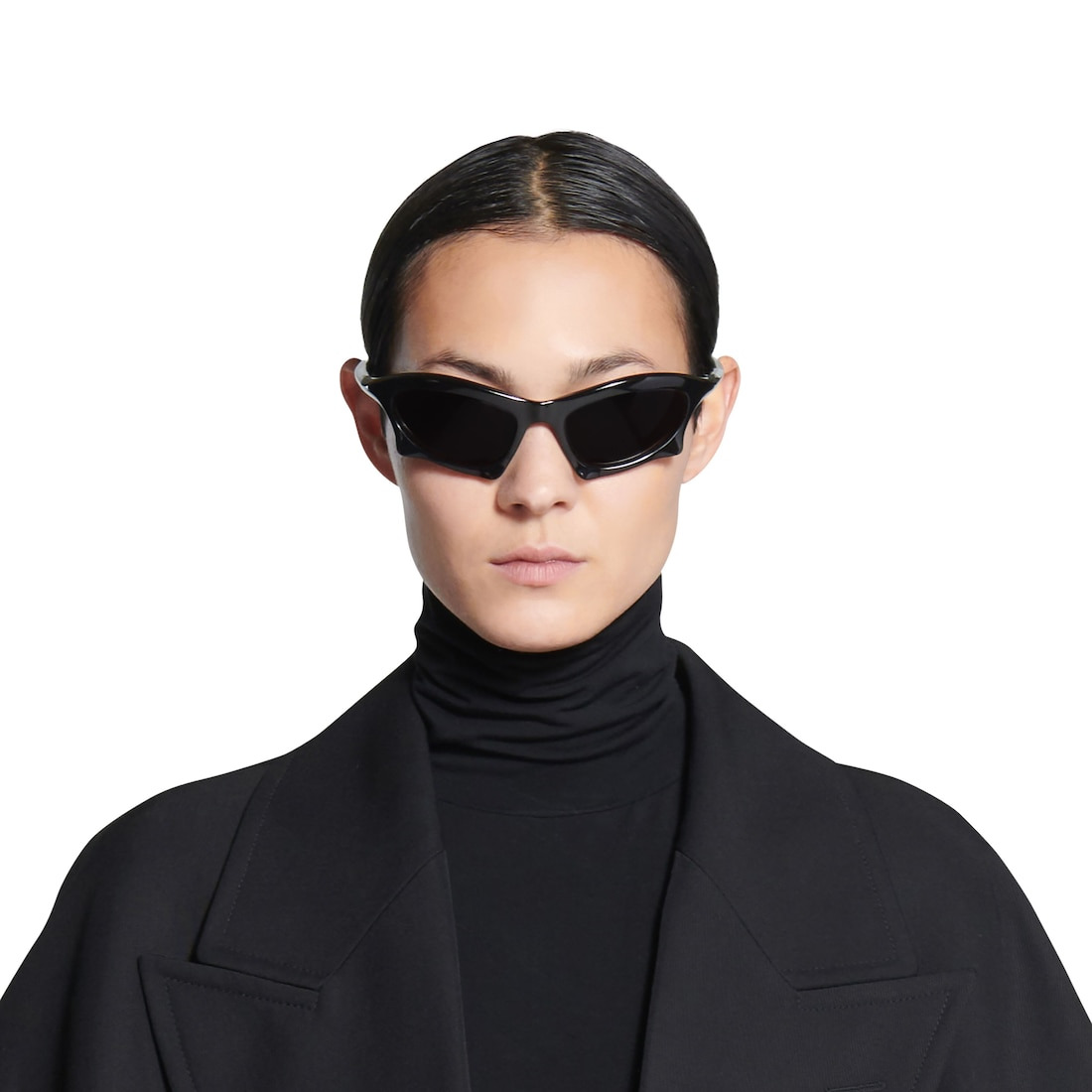 Bat Rectangle Sunglasses in Black - 5
