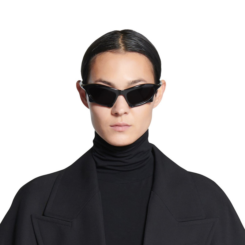 Bat Rectangle Sunglasses in Black 5
