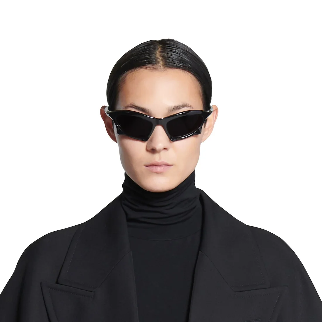 BALENCIAGA Bat Rectangle Sunglasses in Black | REVERSIBLE BALENCIAGA Bat Rectangle Sunglasses in Black | REVERSIBLE