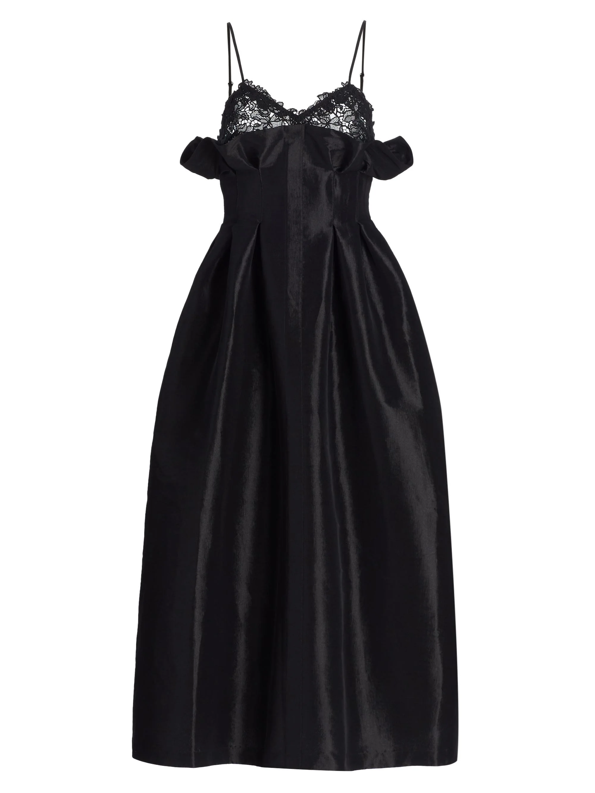 Women's Theresa Taffeta Lace Cocktail Dress - Black - 1