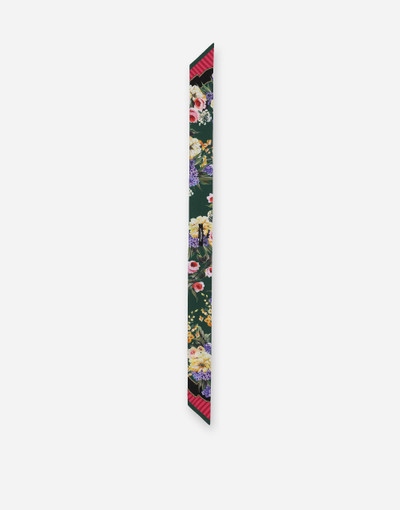 Dolce & Gabbana Garden-print twill headscarf (6 x 100) outlook