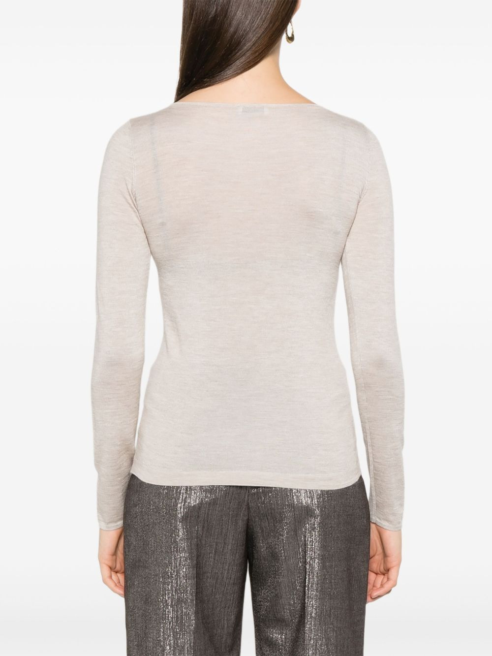 long-sleeve round-neck T-shirt - 4