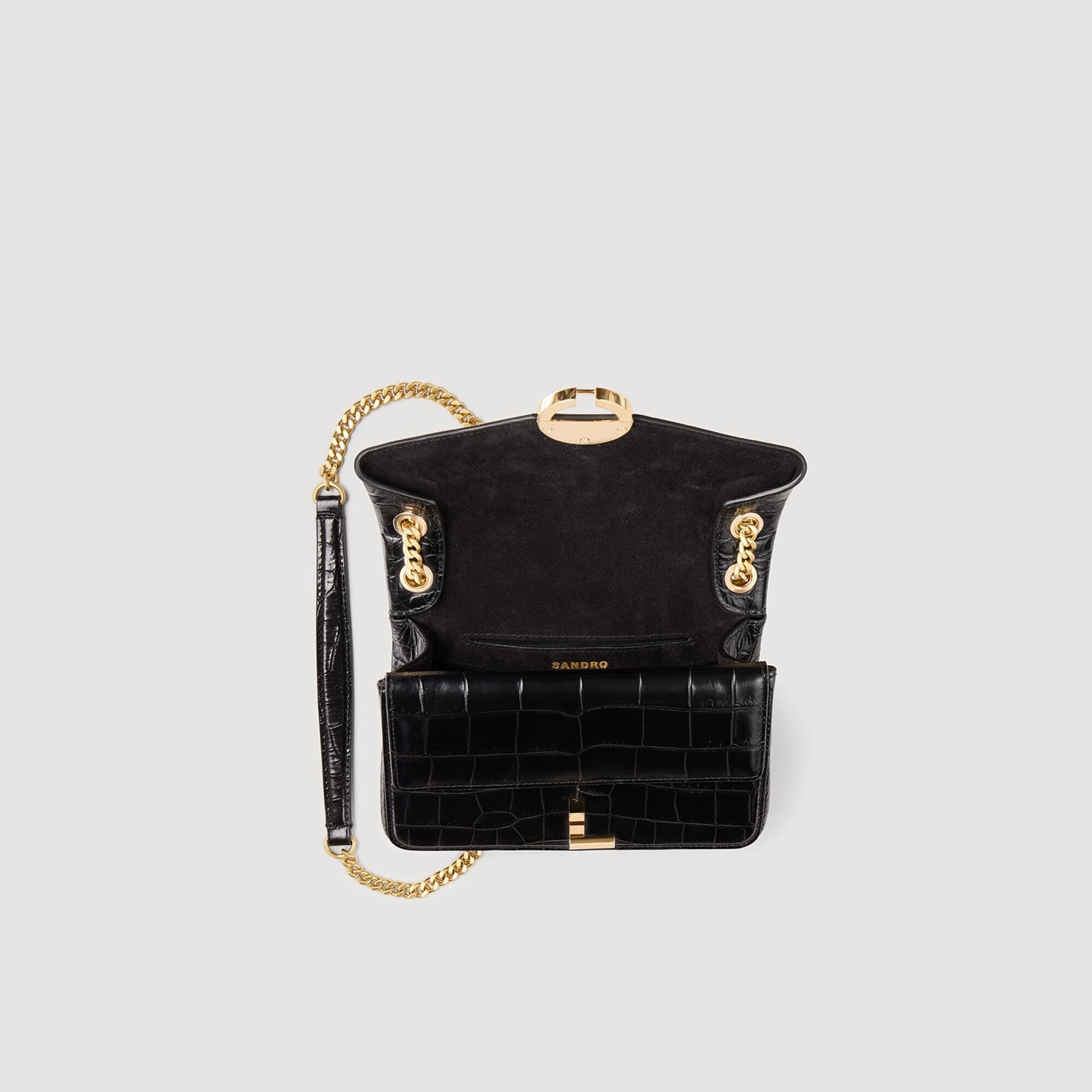 MOCK CROC LEATHER YZA BAG - 5