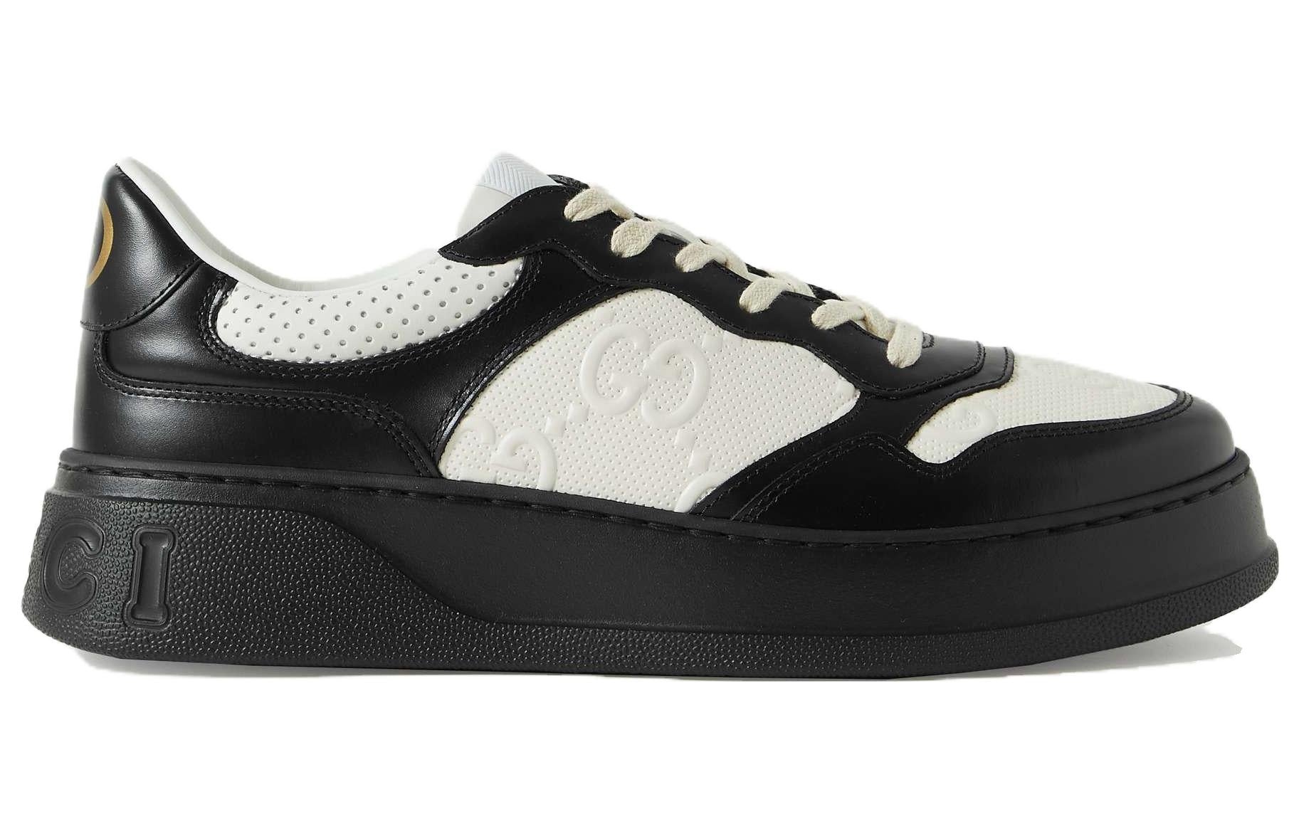 (WMNS) Gucci GG Embossed Sneakers 'Black White' 684911-AAA4T-1068 - 2