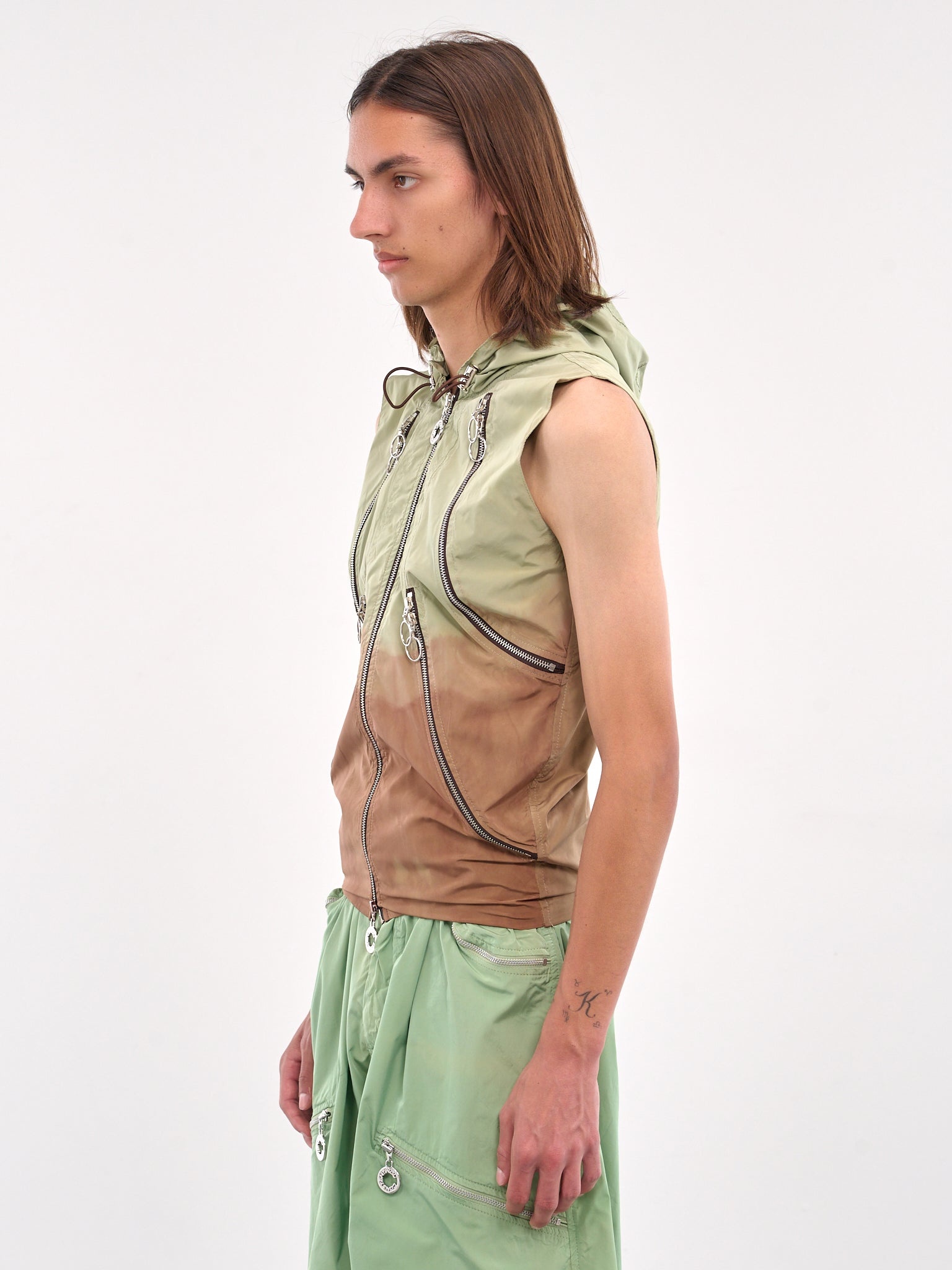 Multi-Zip Hooded Vest - 2