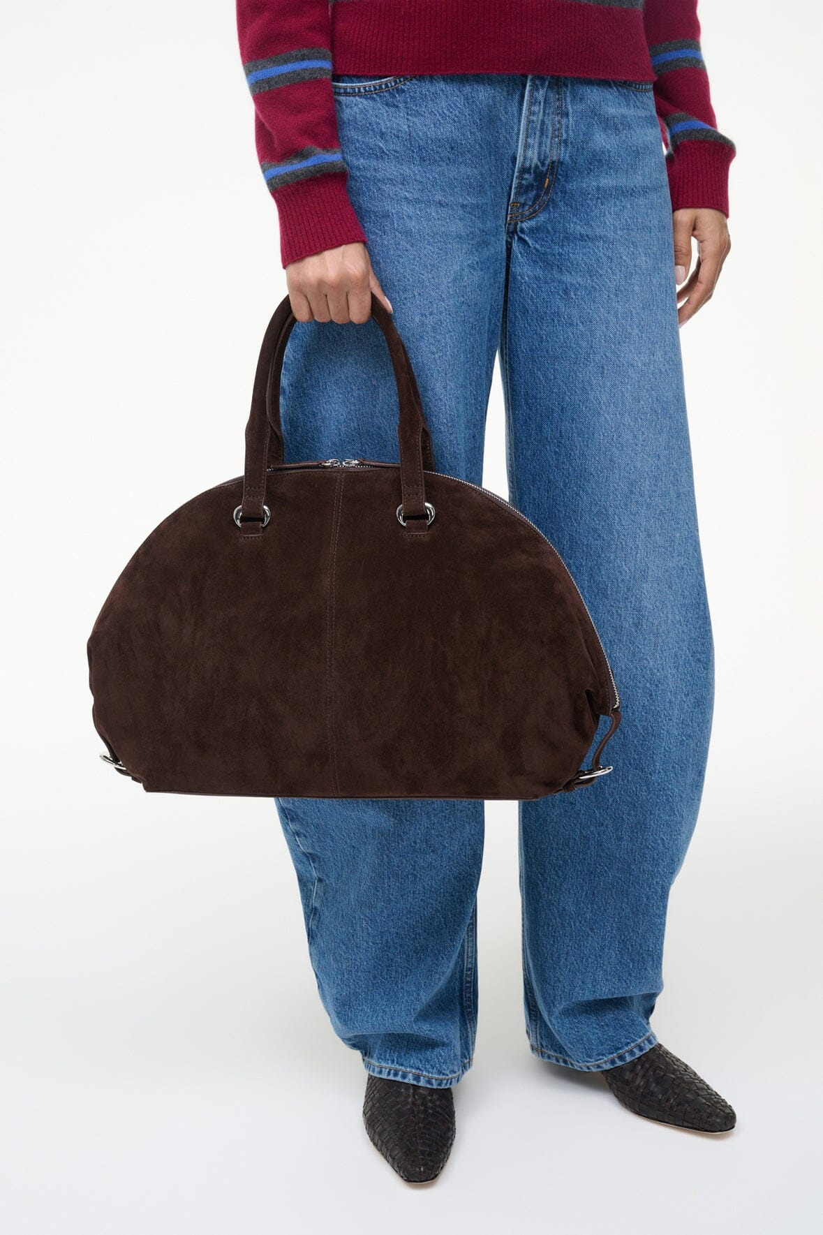 STAUD HESTER SATCHEL ESPRESSO SUEDE - 8