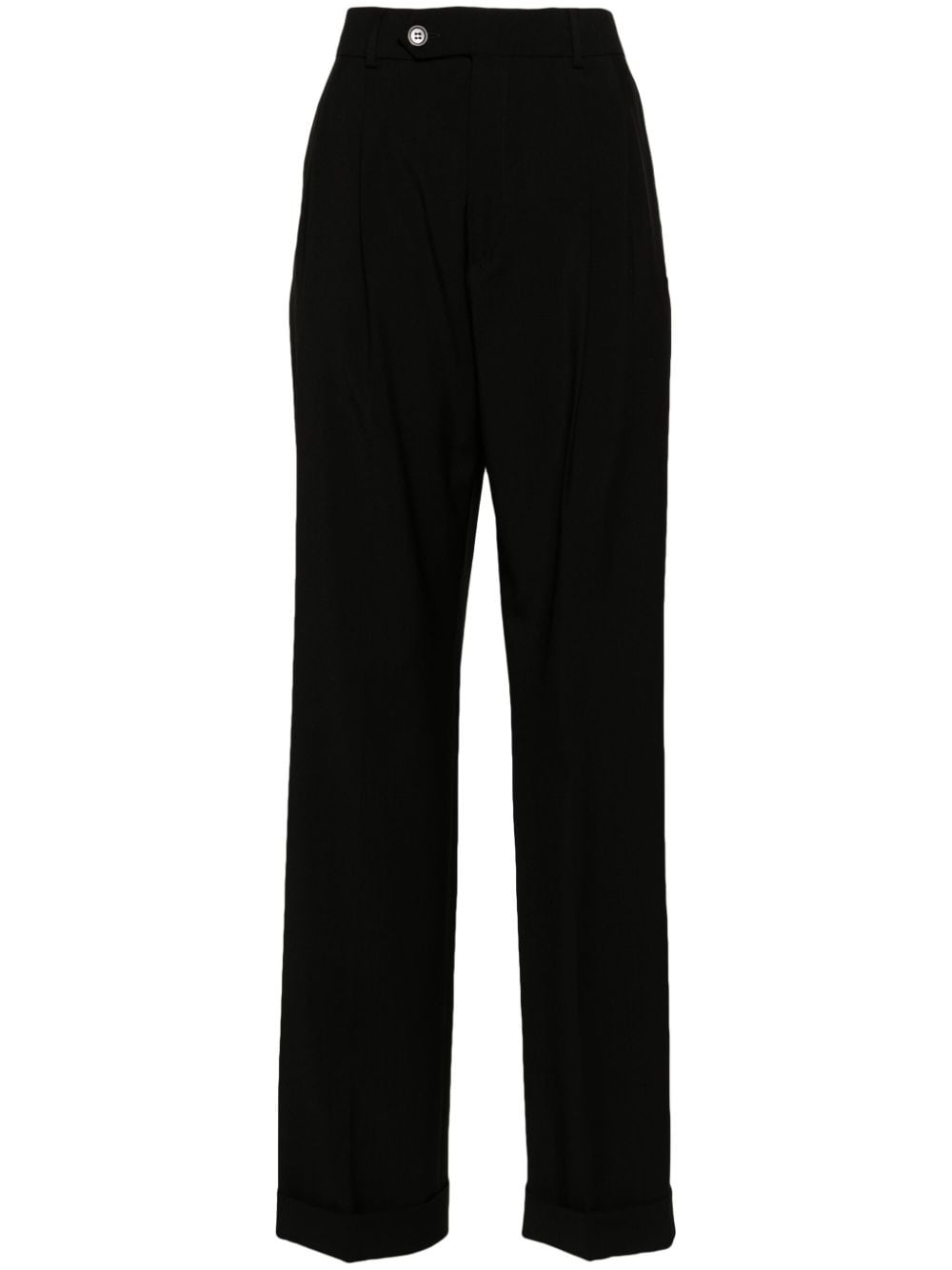 mid-rise pleated tailored trousers - 1