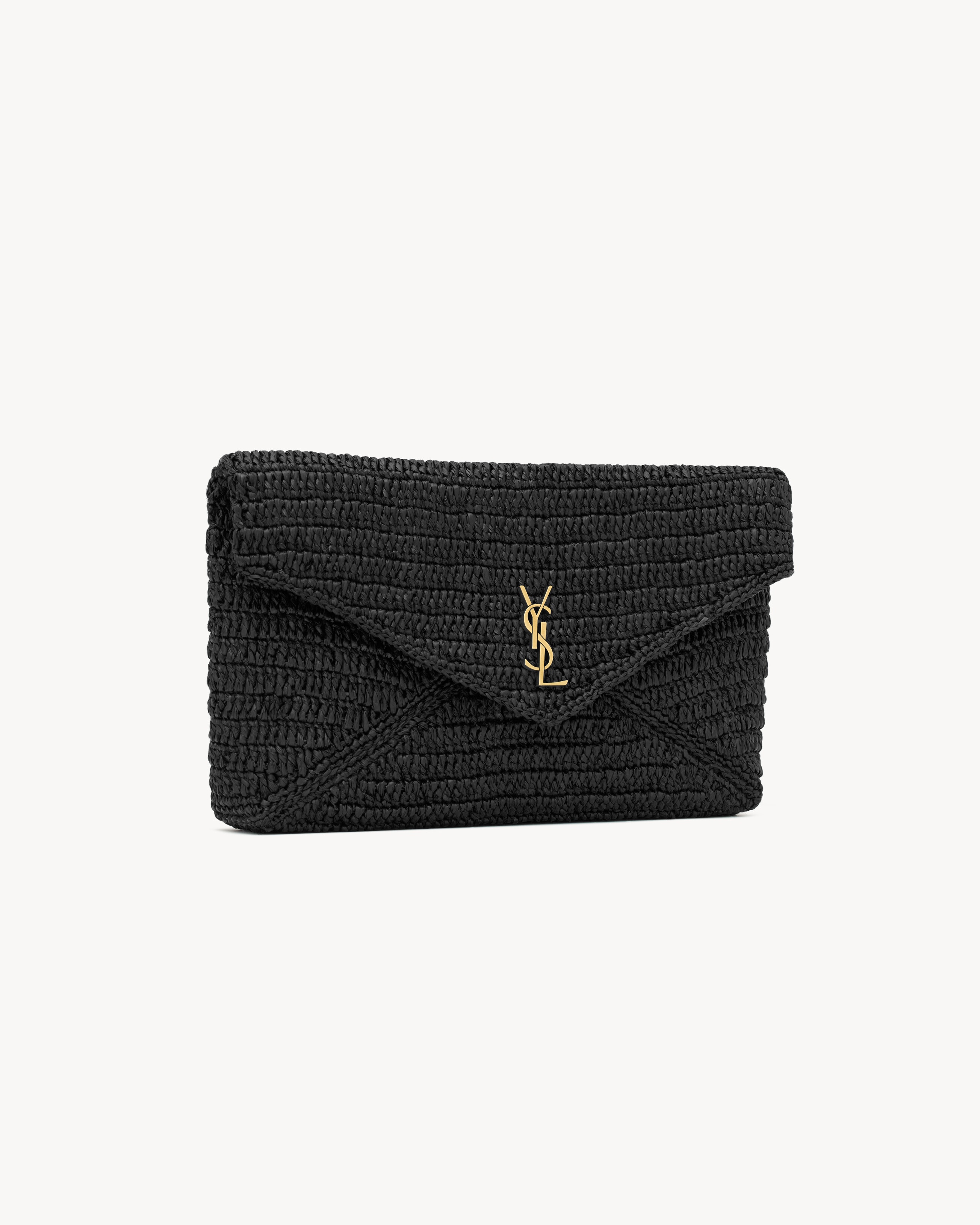 CASSANDRE LARGE ENVELOPE POUCH IN RAFFIA - 5