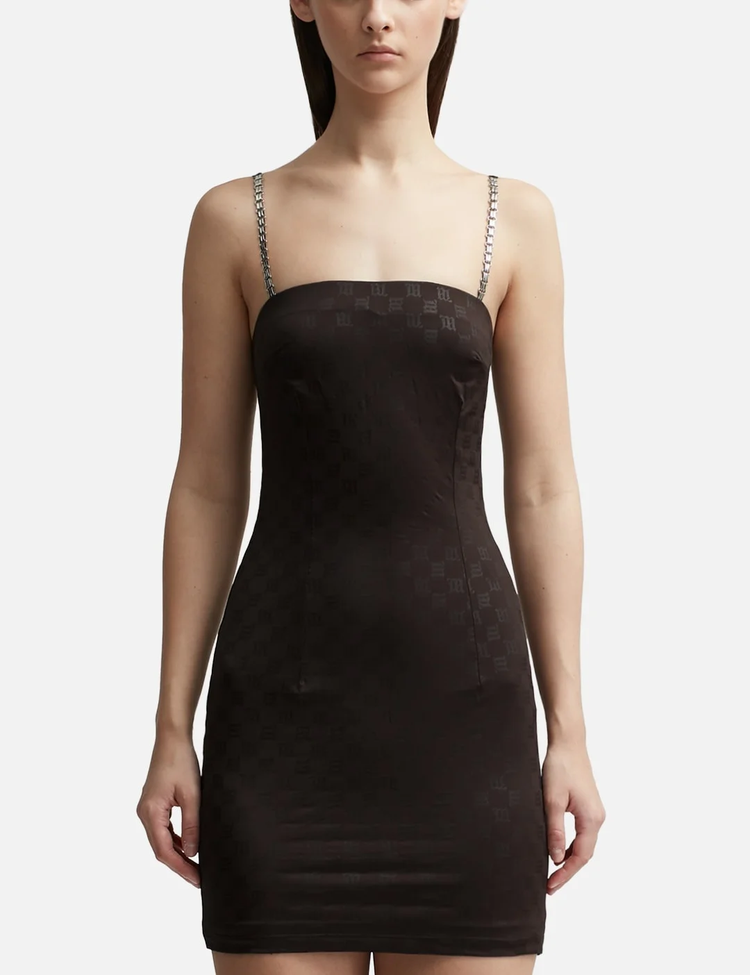 MONOGRAM SPAGHETTI MINI DRESS - 1