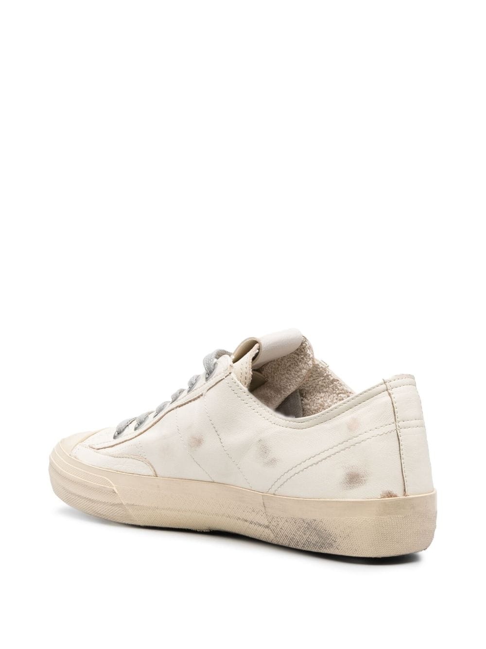 leather low-top sneakers - 3