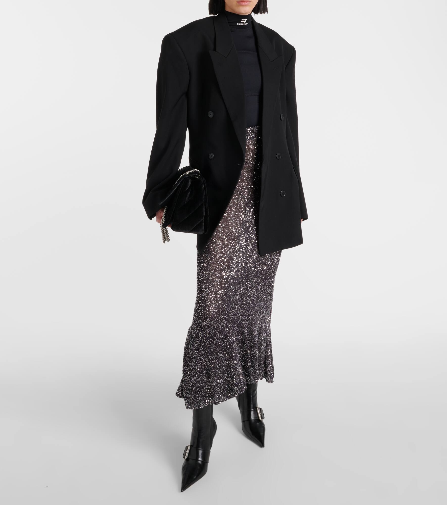 Cinched double-breasted wool blazer - 2