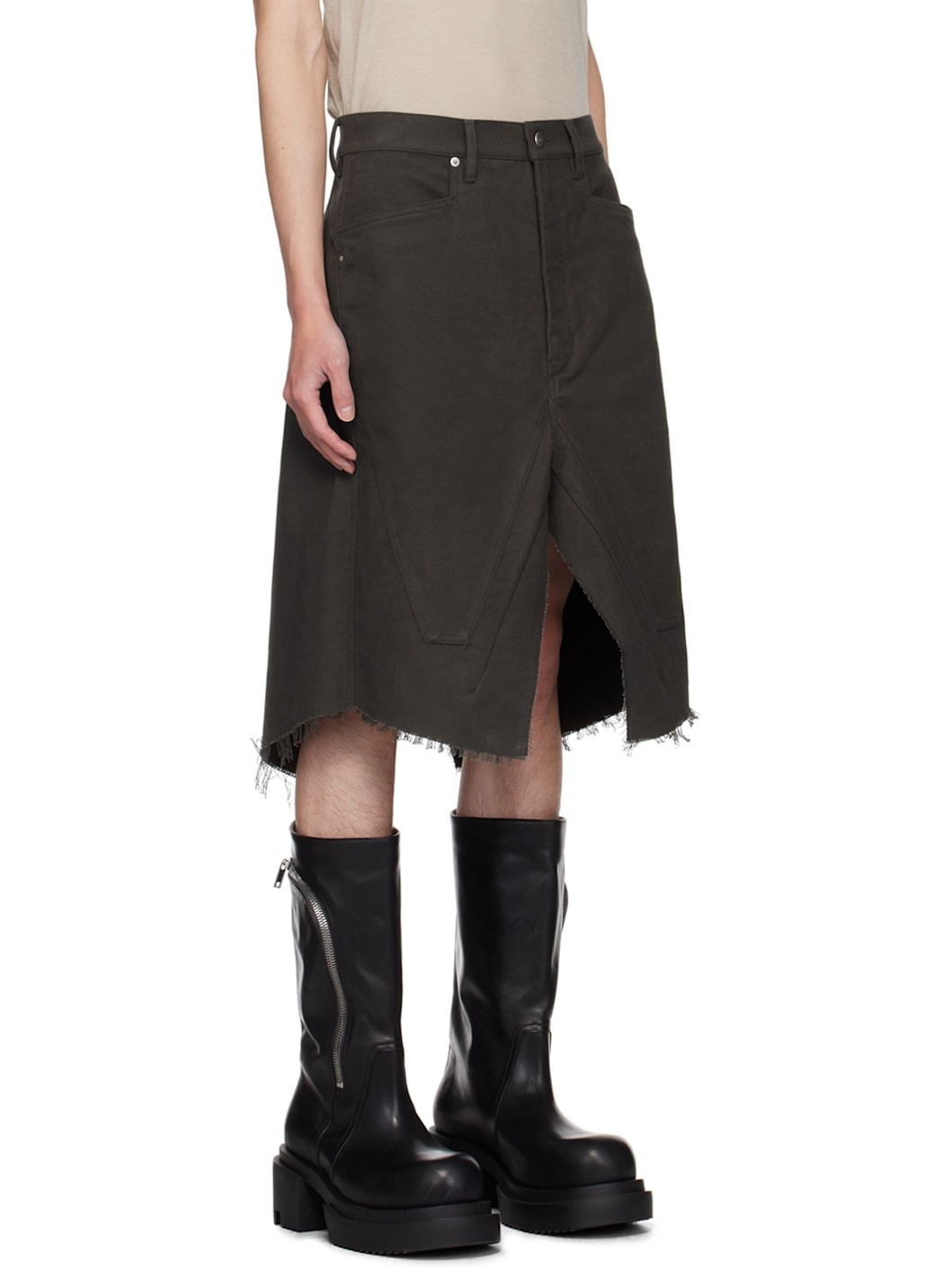 Gray Porterville Slivered Skirt - 2