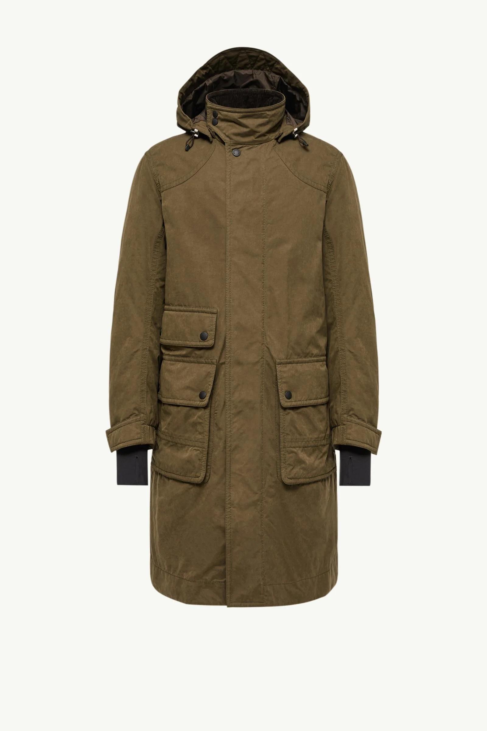 Allaine Long Padded Hooded Canvas Parka - 1