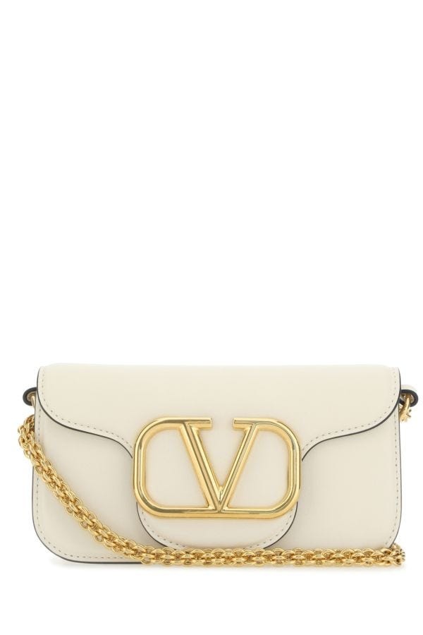 Ivory leather Locò clutch - 1