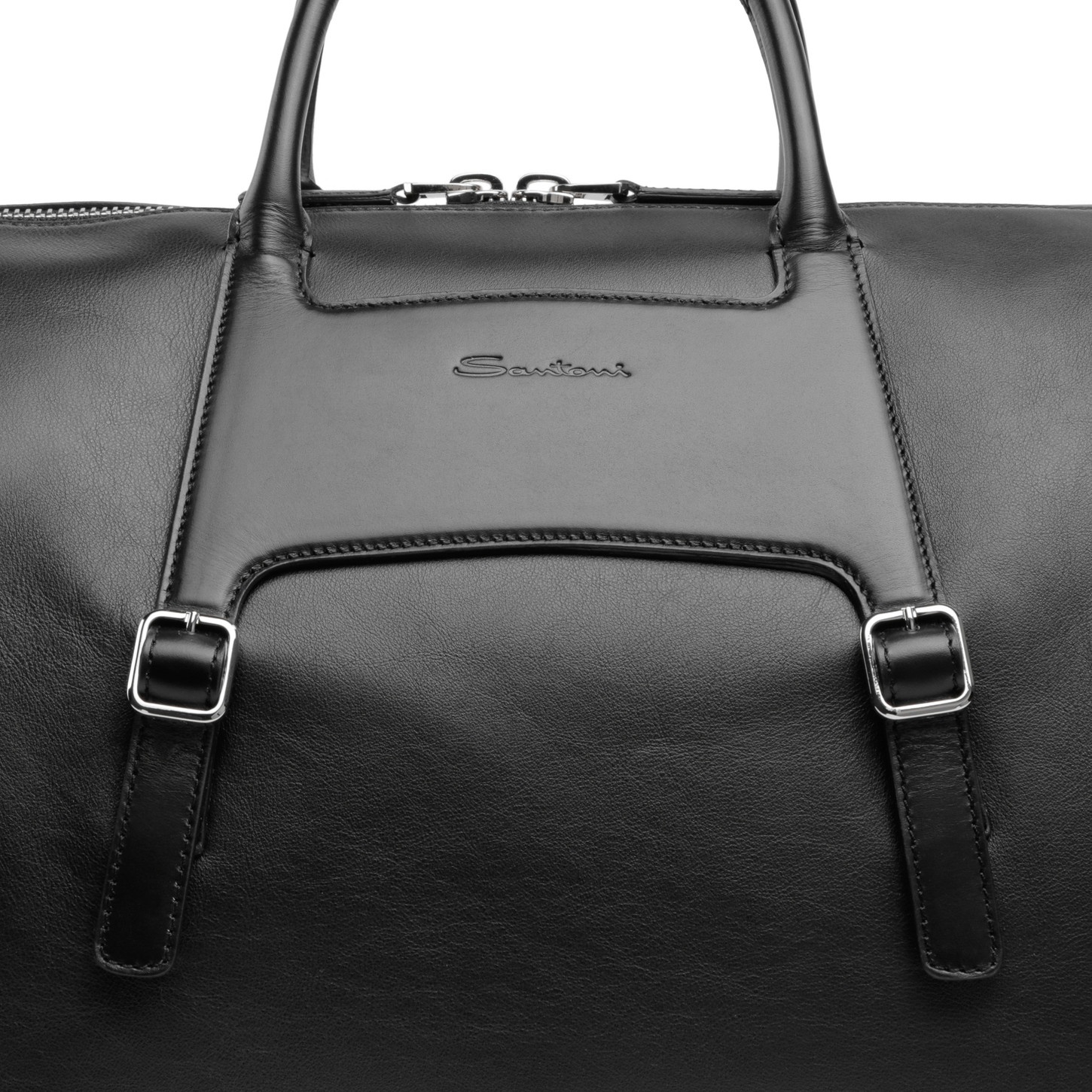 Black leather weekend bag - 6