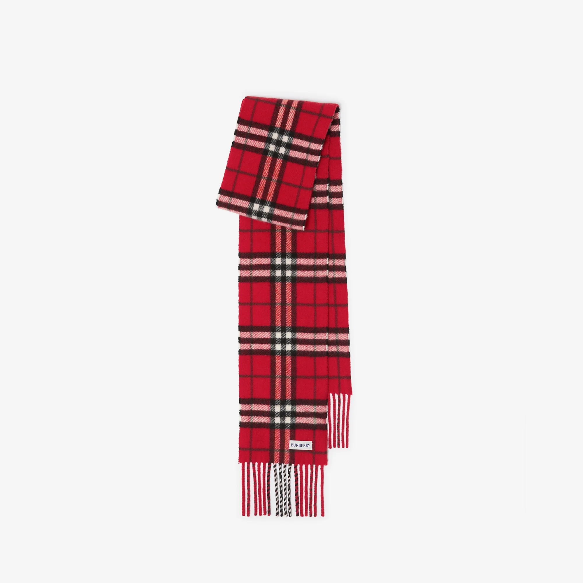 Narrow Check Cashmere Scarf - 1