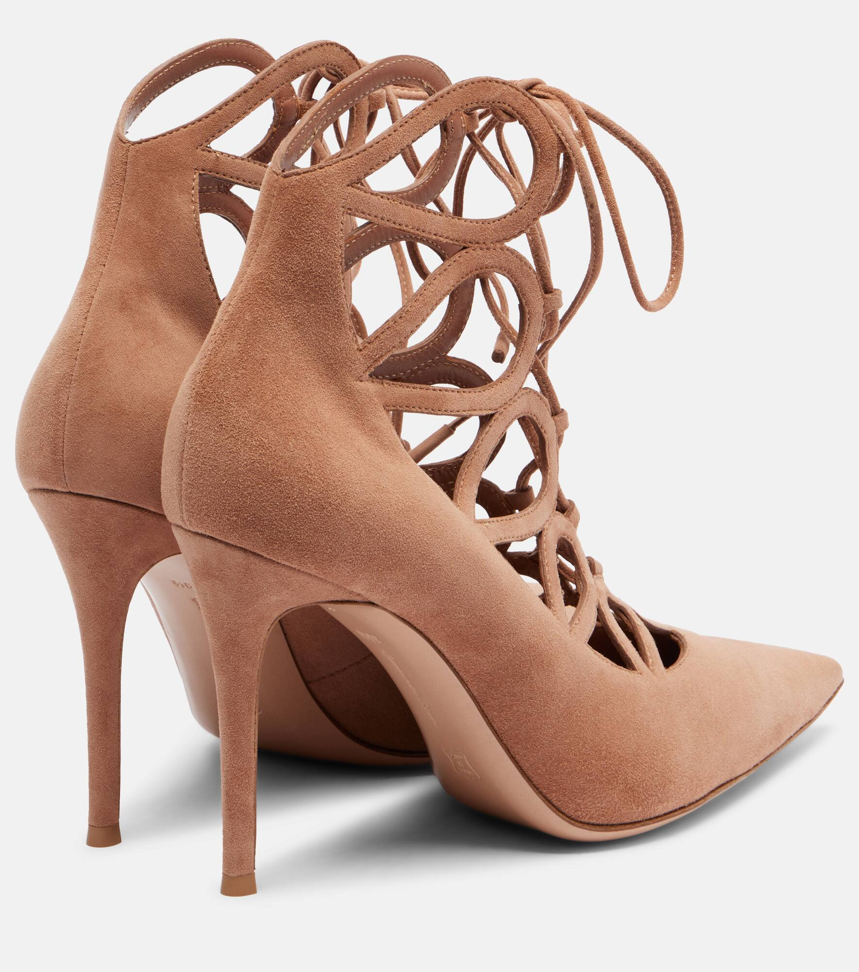 Pointy 95 suede pumps - 2