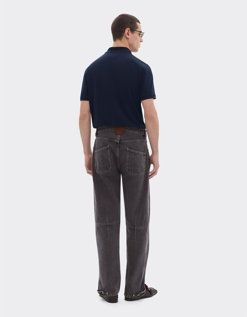 Cotton polo shirt with Ferrari logo 5