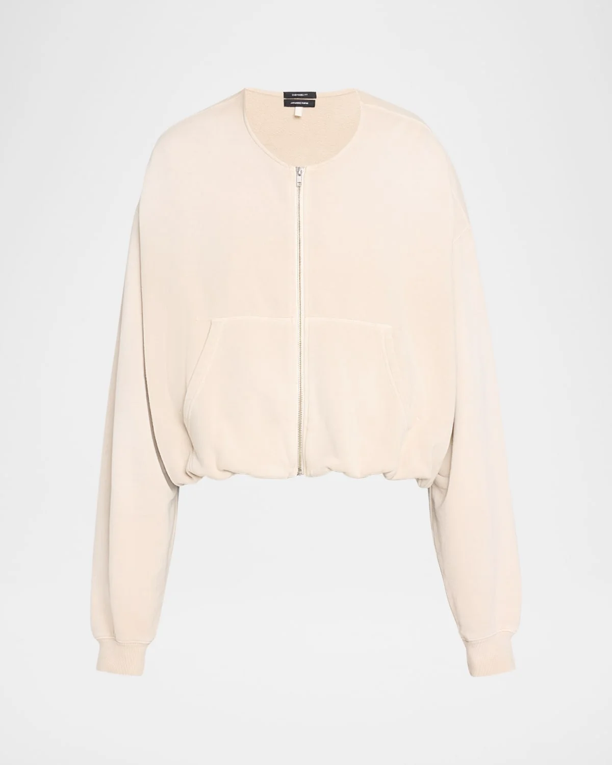 Balloon-Sleeve Cotton Bomber Jacket - 1