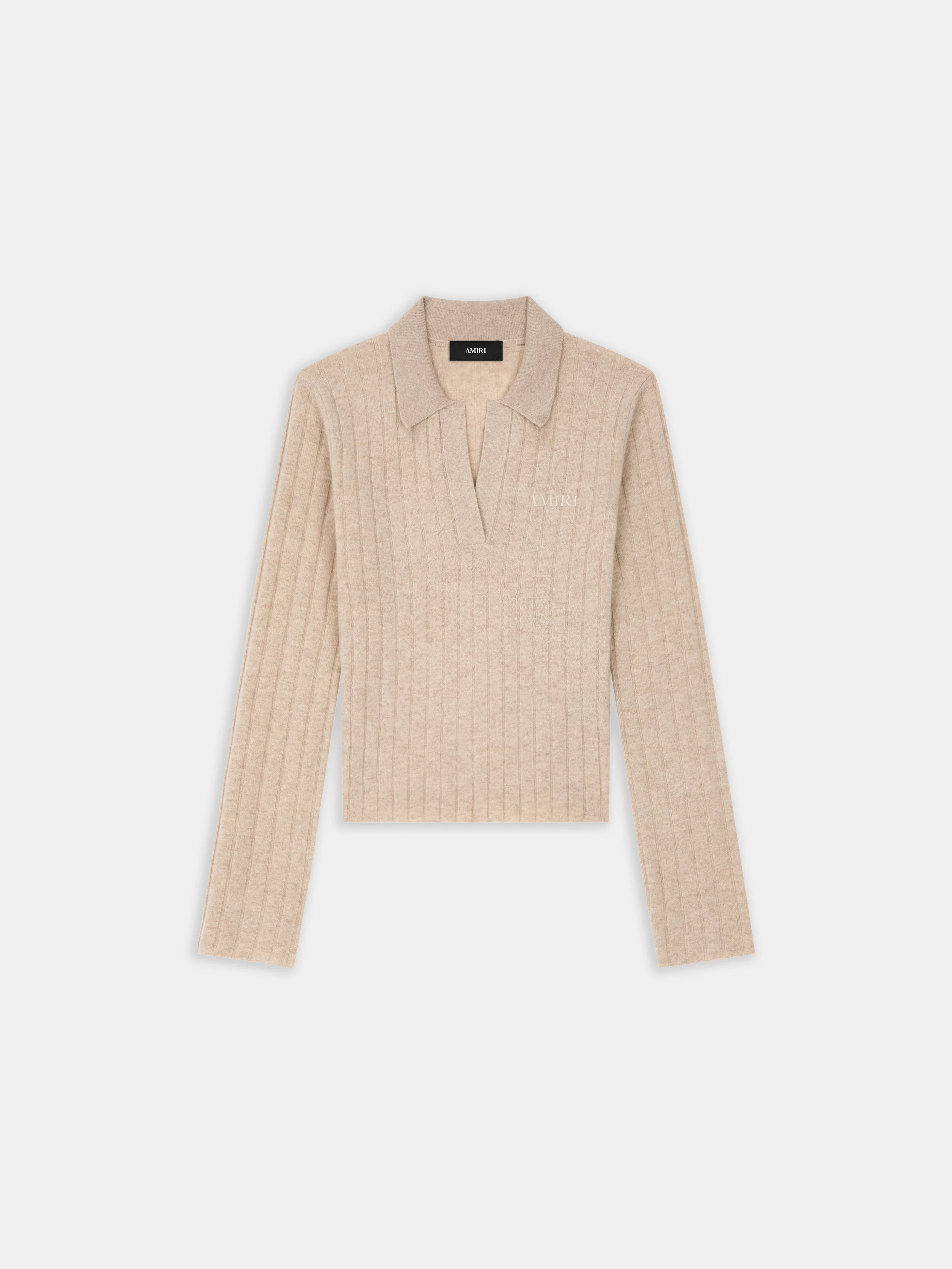WOMEN'S AMIRI SOFT RIB KNIT POLO - 1