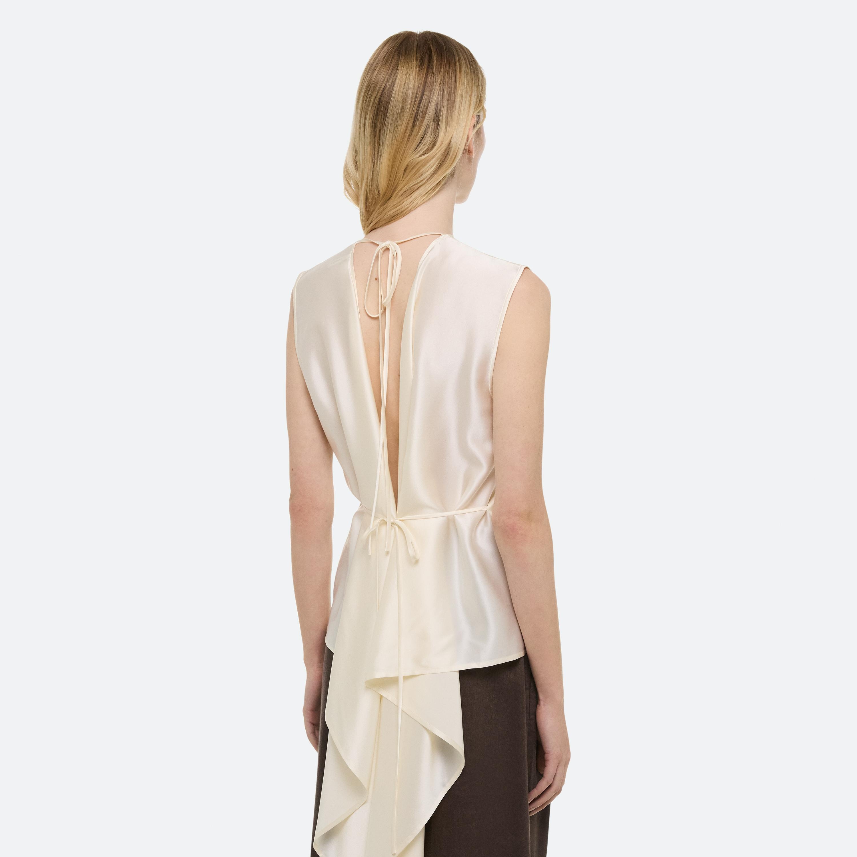 DRAPED SCARF TOP - 7