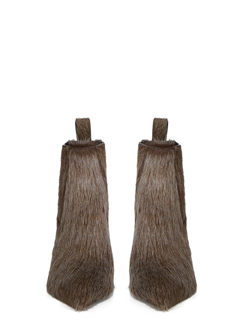 Calf Hair Cantilever Ankle Sharp Boots 2