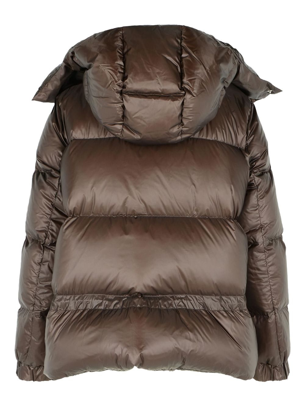 removable-hood quilted down jacket - 2