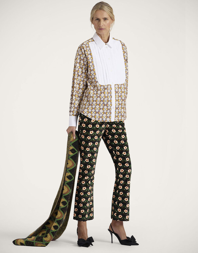 geometric-print 셔츠 6