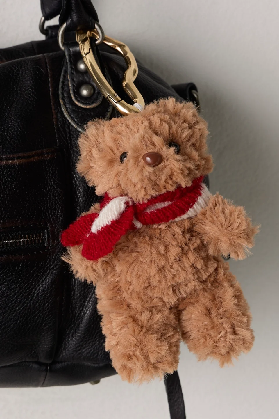 Fuzzy Bear Bag Charm - 1