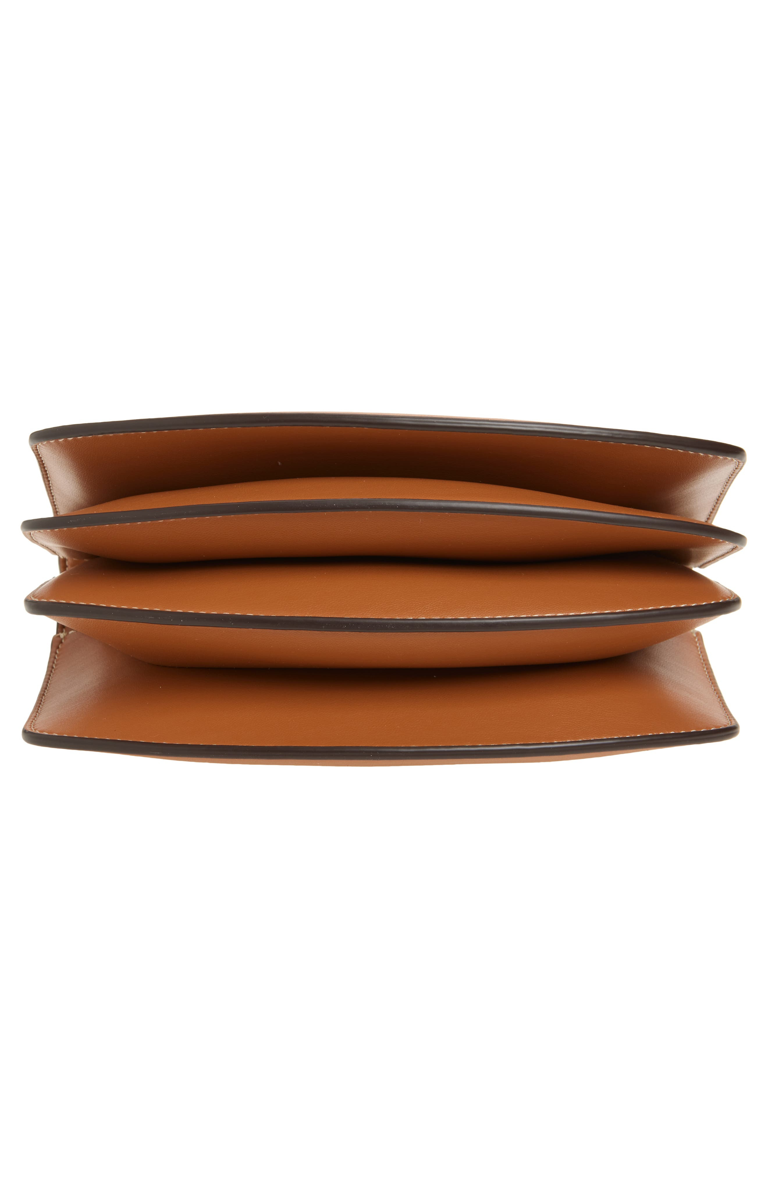 Ganni Small Apo-G Leather Crossbody Bag in Caramel Cafe at Nordstrom - 7