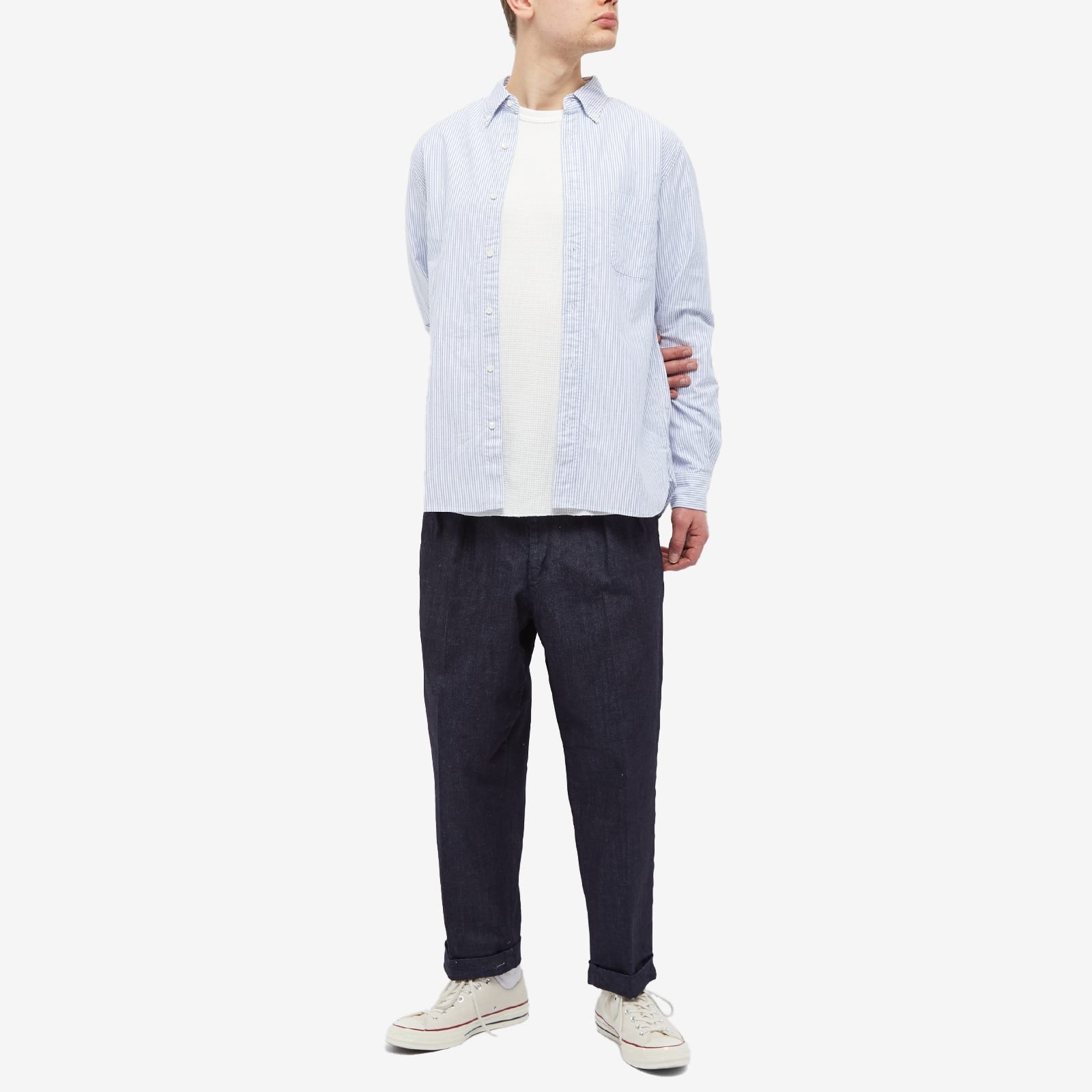 Beams Plus Candy Stripe Oxford Shirt - 4