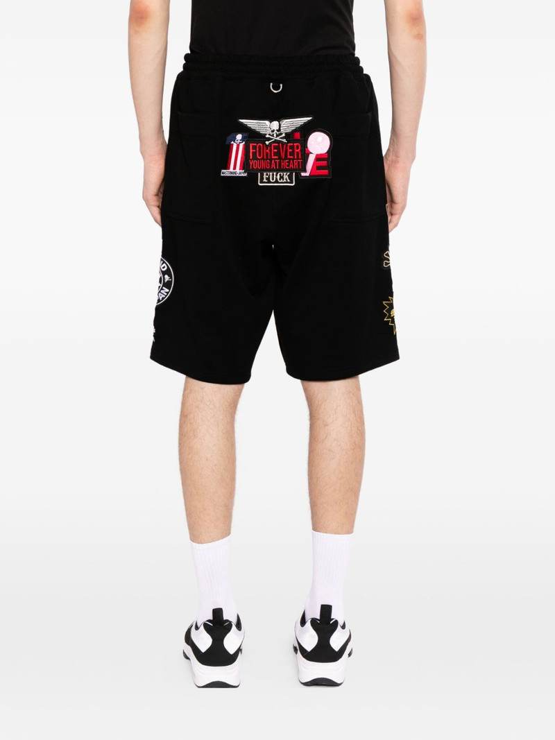 embroidered patch drawstring shorts 4