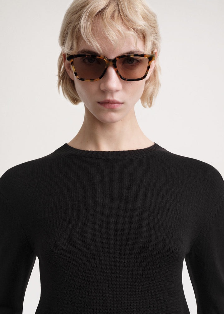Soft silk knit black - 5