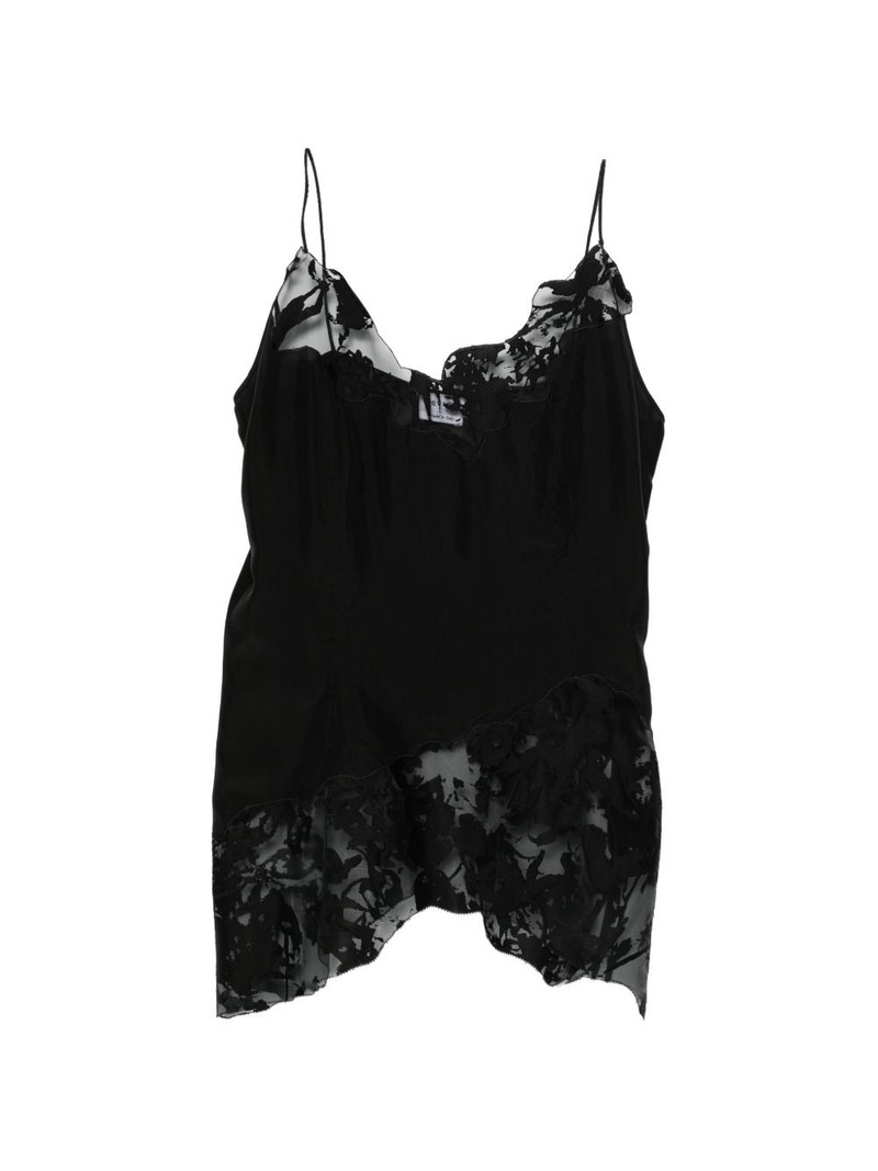 lace-trimmed silk blouse 1