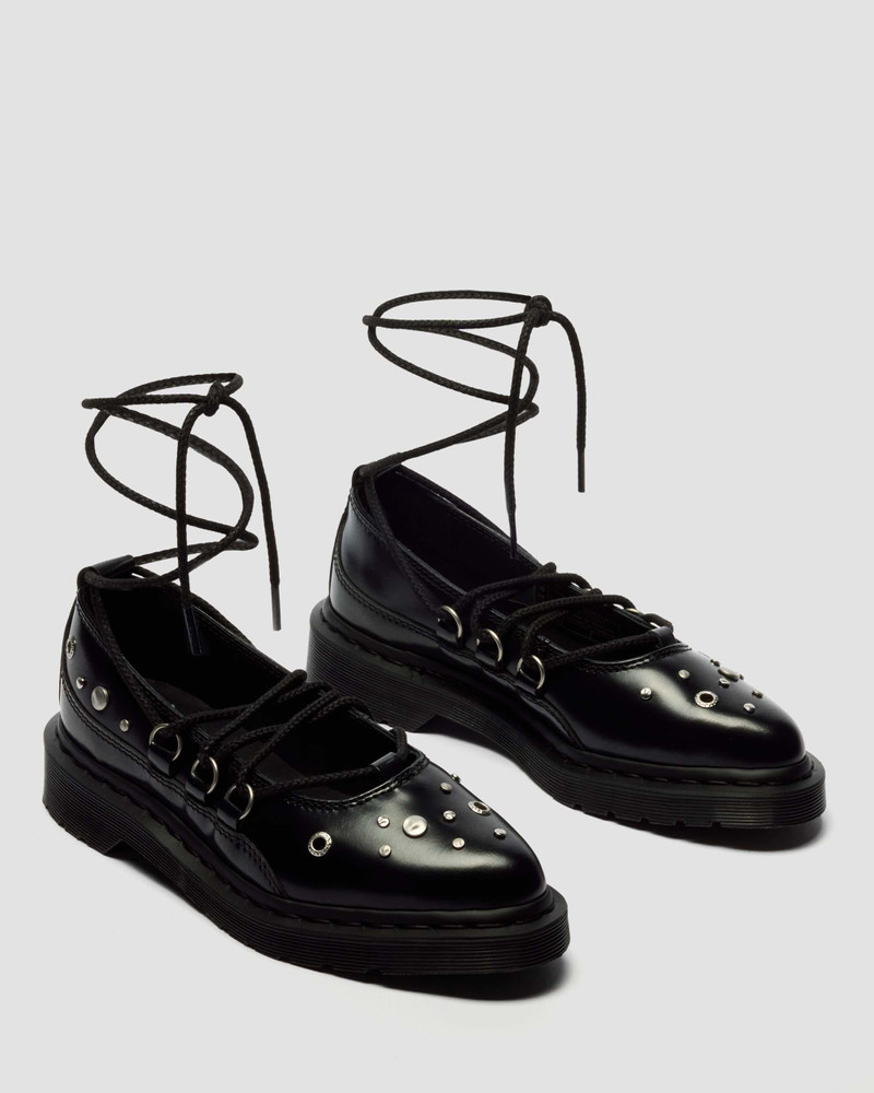 ELPHIE II Studded Buttero Leather Ballet Flats 8