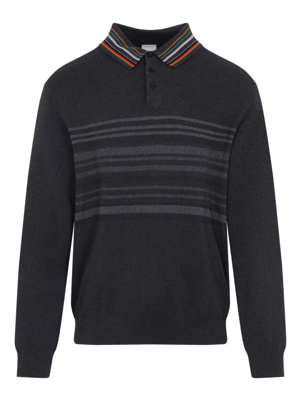 striped polo-neck sweater - 2