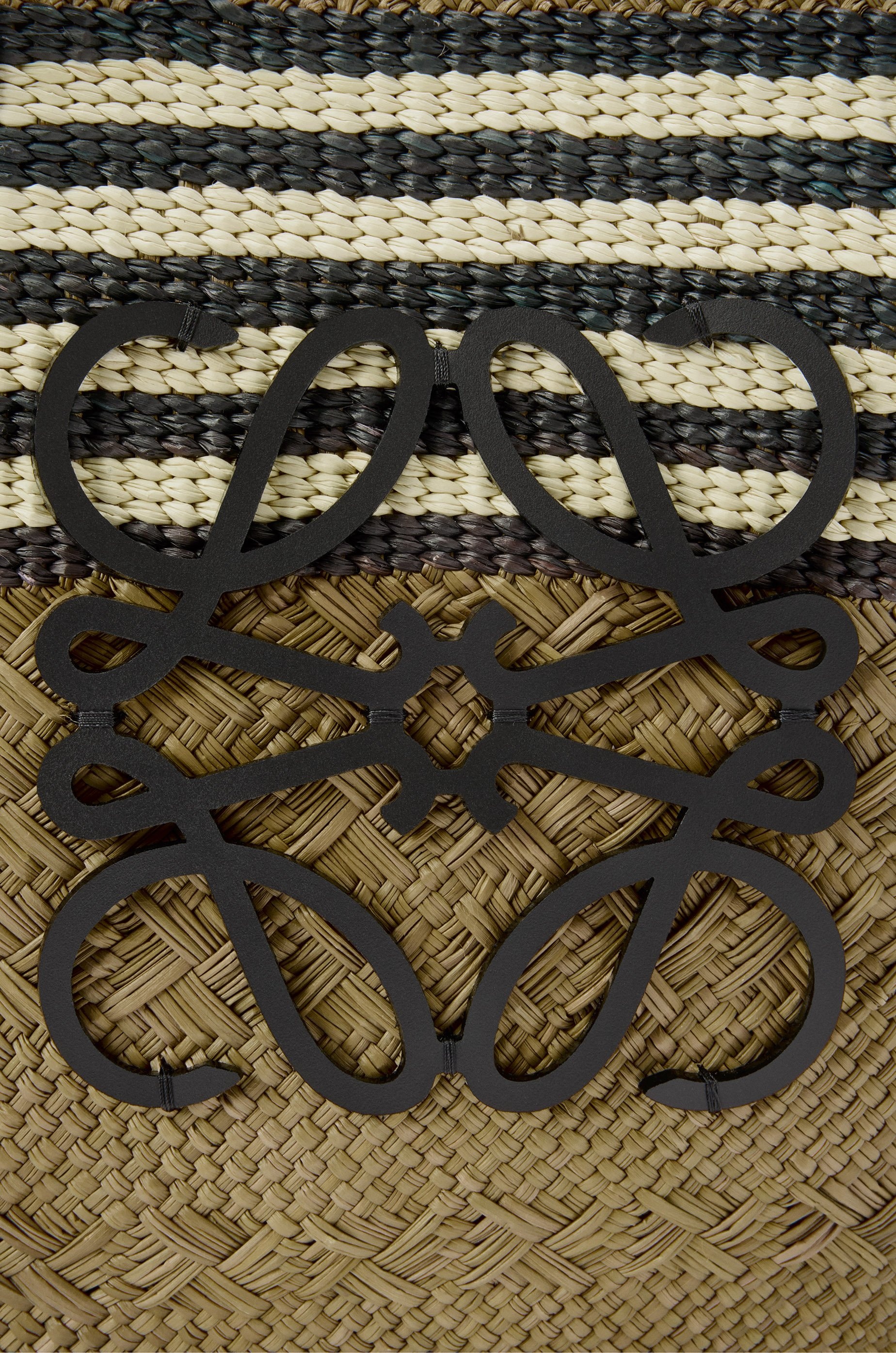 Medium Anagram basket in iraca palm and calfskin - 7