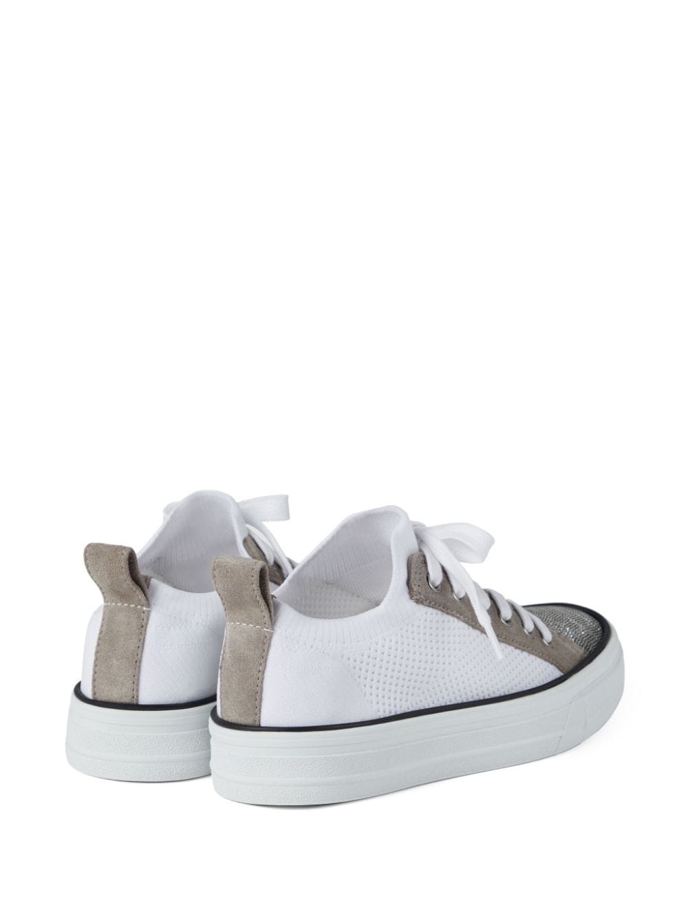Monili-detail panelled sneakers - 3