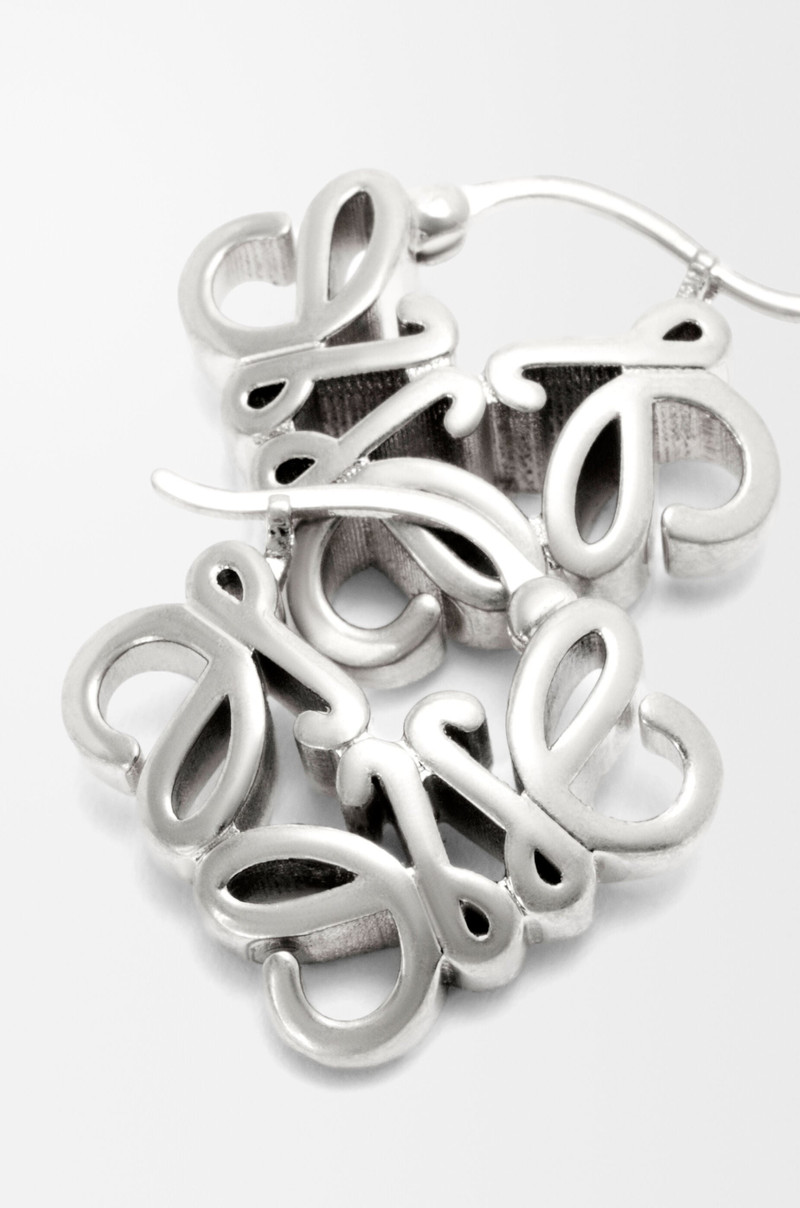 Loewe Anagram Bombé hoop earrings in sterling silver outlook