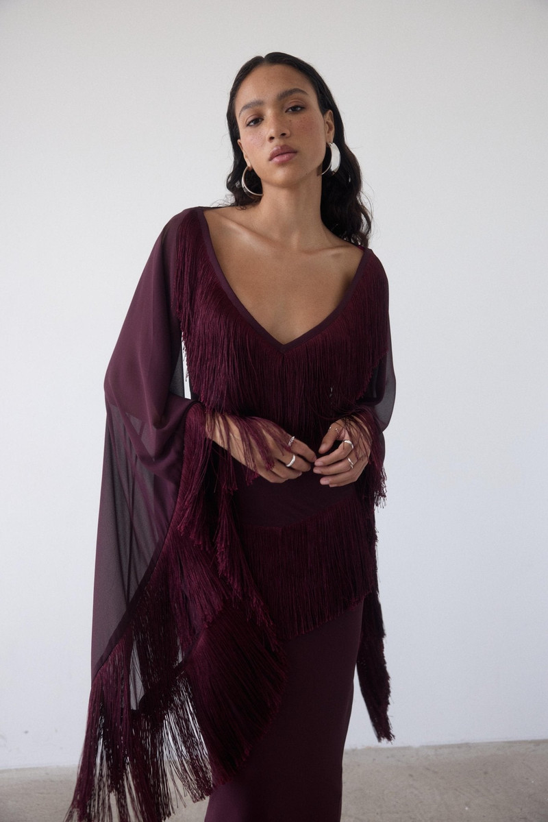 CRISTAL MAXI DRESS IN EARTH CHIFFON 8