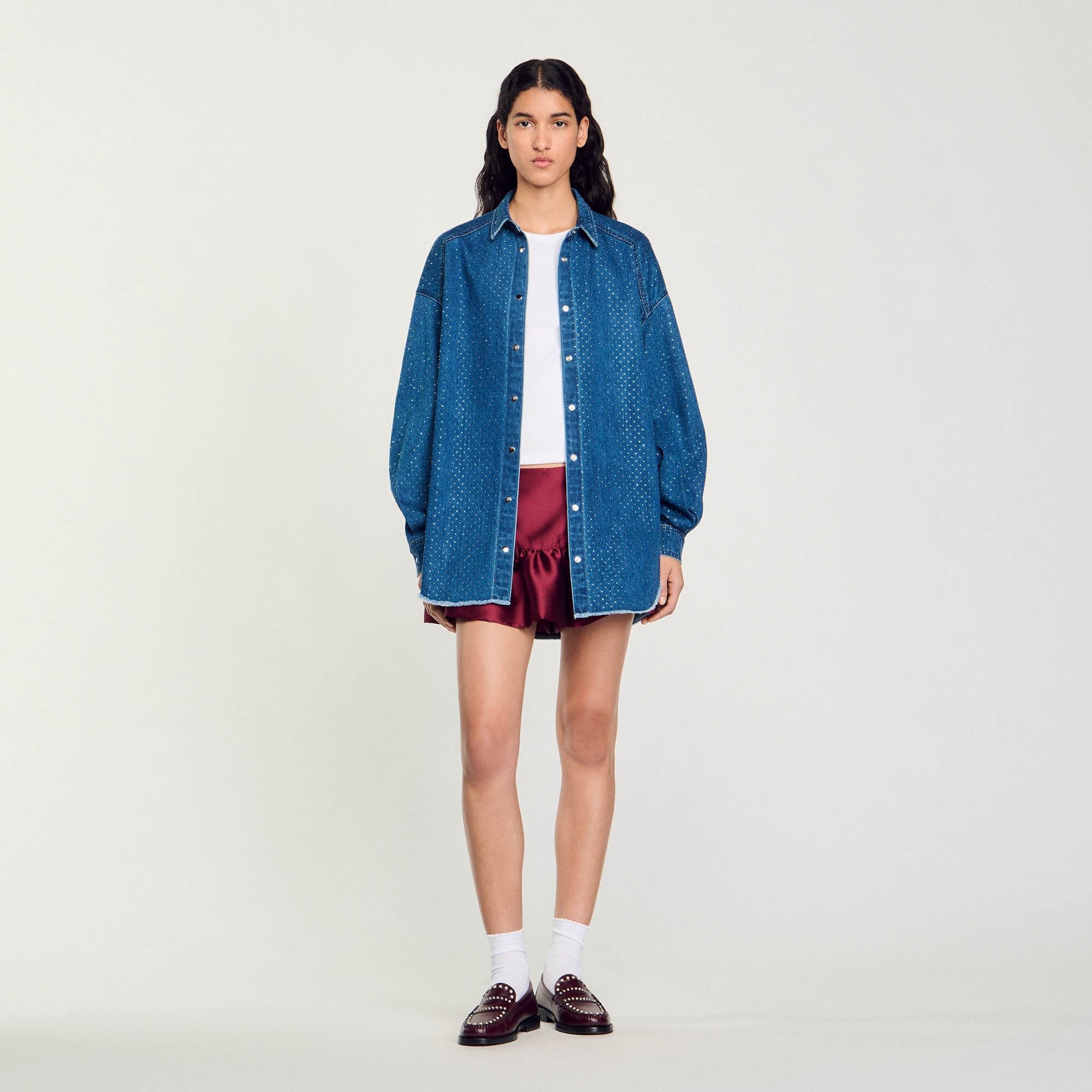DENIM SHIRT WITH RHINESTONES - 3